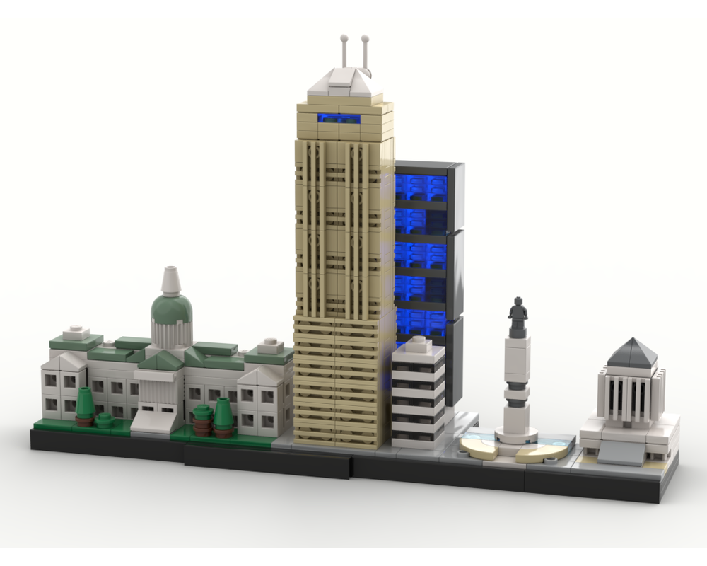 LEGO MOC Indianapolis Skyline by klosspalatset Rebrickable Build