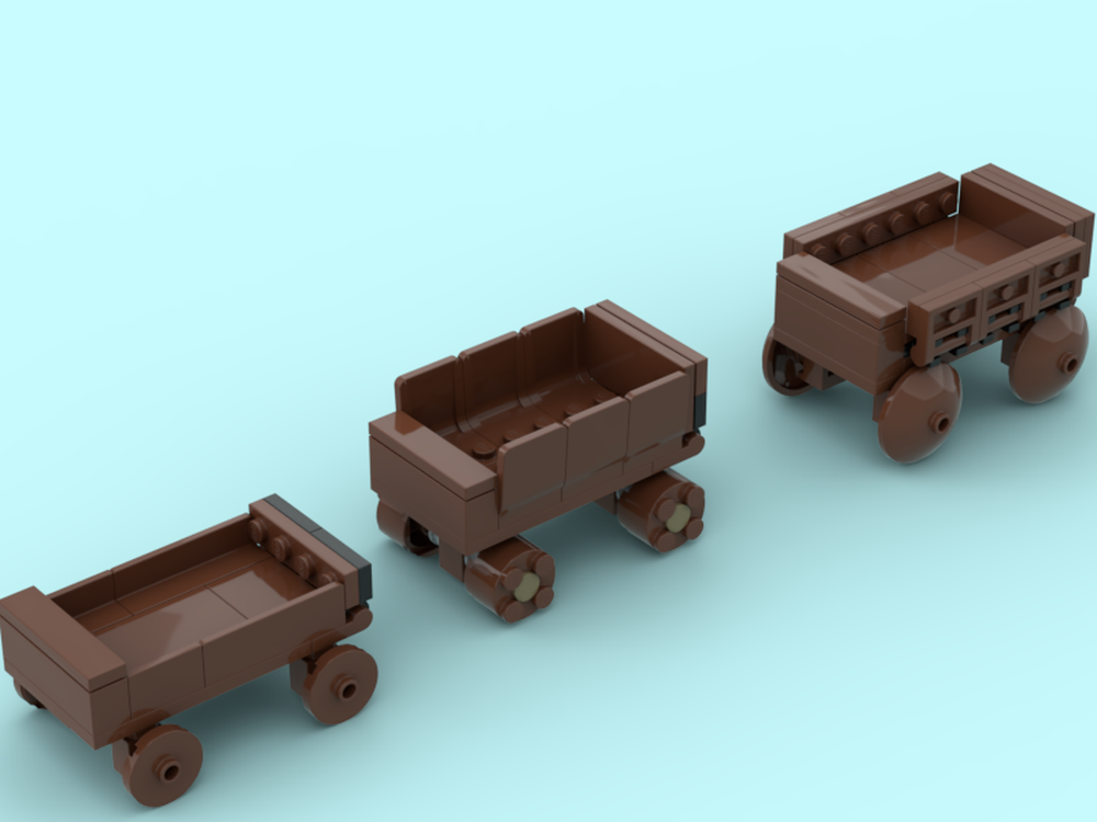 LEGO MOC-41625 3 ways to build a medieval wagon by 48x48 | Rebrickable ...