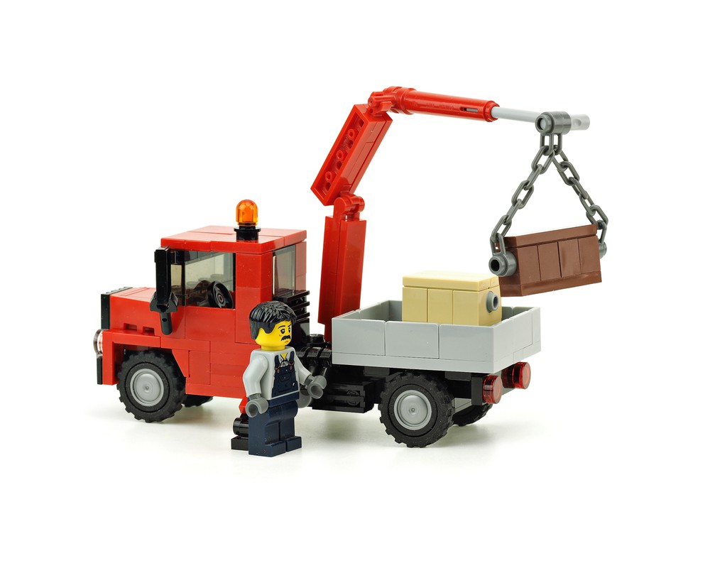 LEGO MOC-41902 Red Truck With Manipulator Crane (Town > City 2020 ...