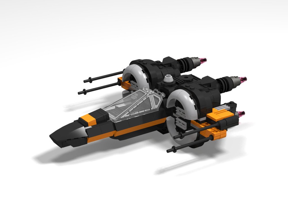 LEGO MOC Chibi X Wing T70 Black by Bigfoot.max Rebrickable Build with LEGO