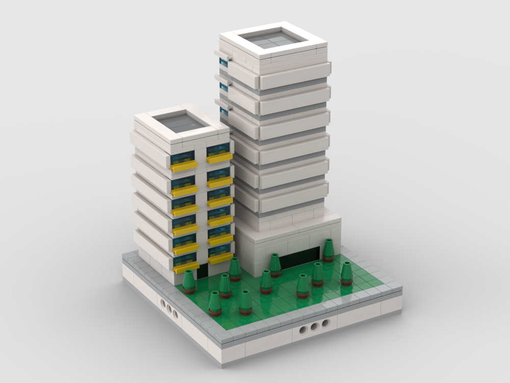 LEGO MOC Apartment Building | For Modular City By Gabizon | Rebrickable ...