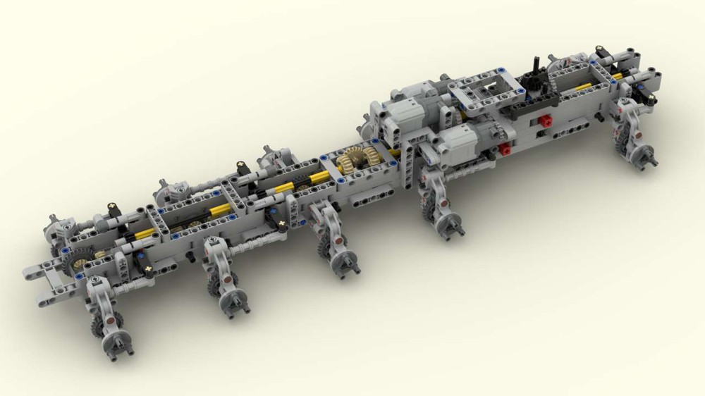 LEGO MOC 10x10 compact Chassis, 4/5 steered axles, Kids Mode by DerSeb ...