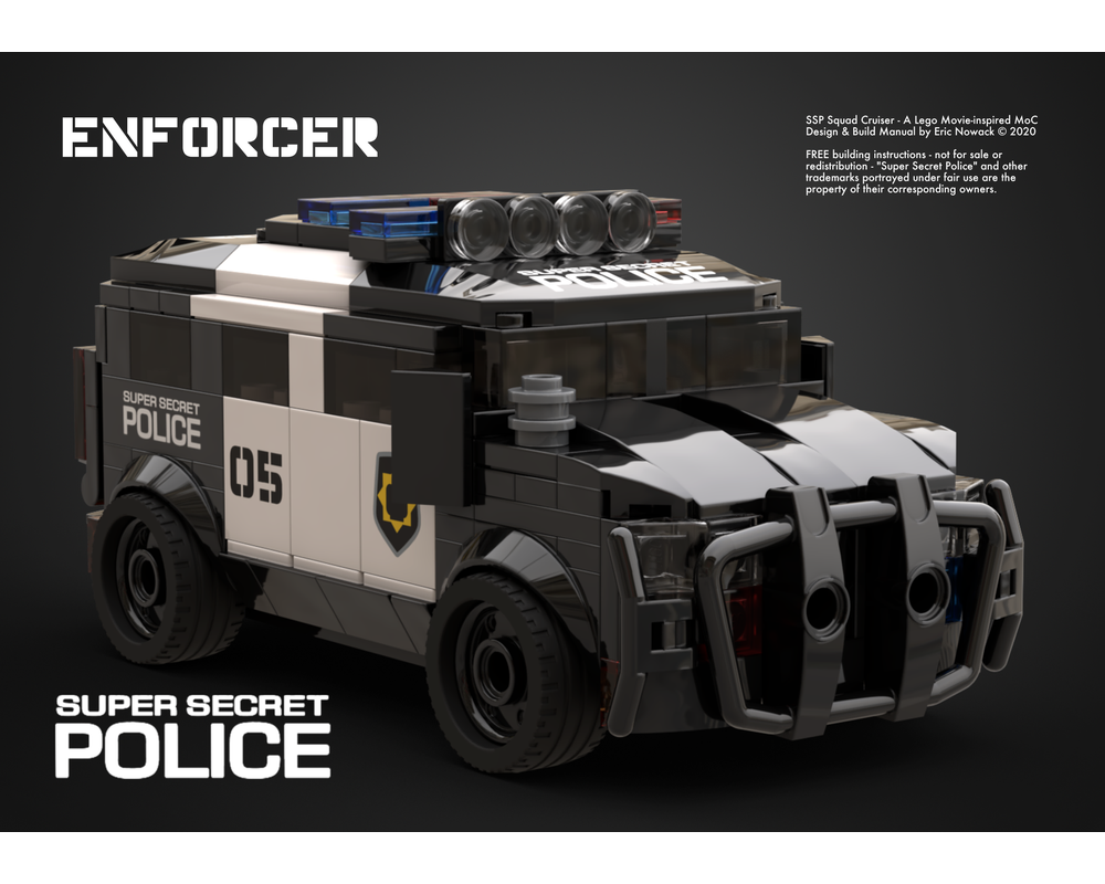 lego super secret police car instructions