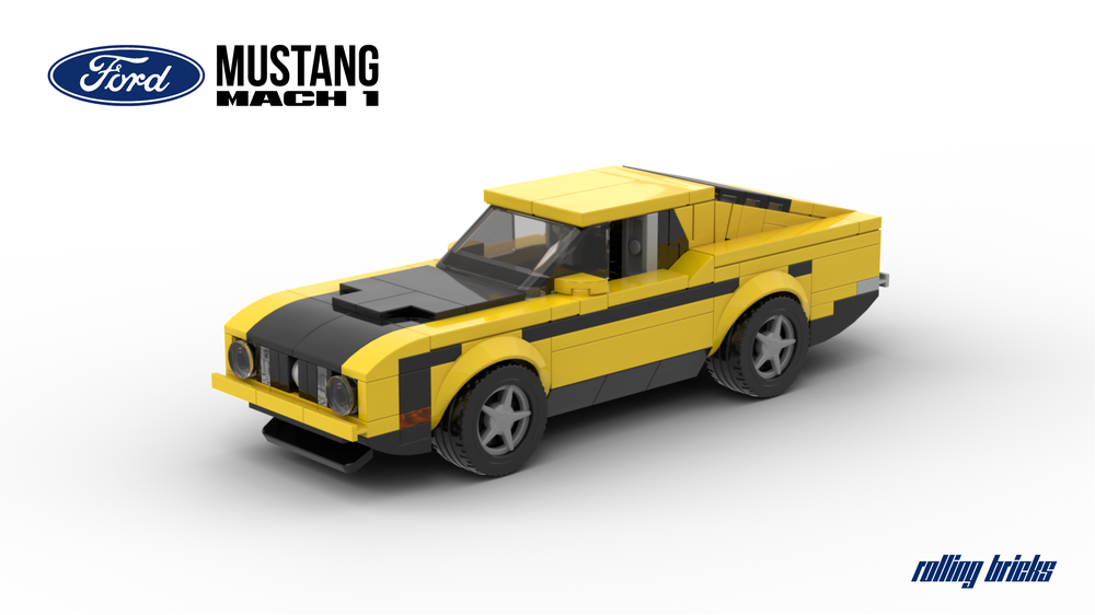 LEGO MOC 1973 Ford Mustang Mach 1 by RollingBricks | Rebrickable Build with LEGO