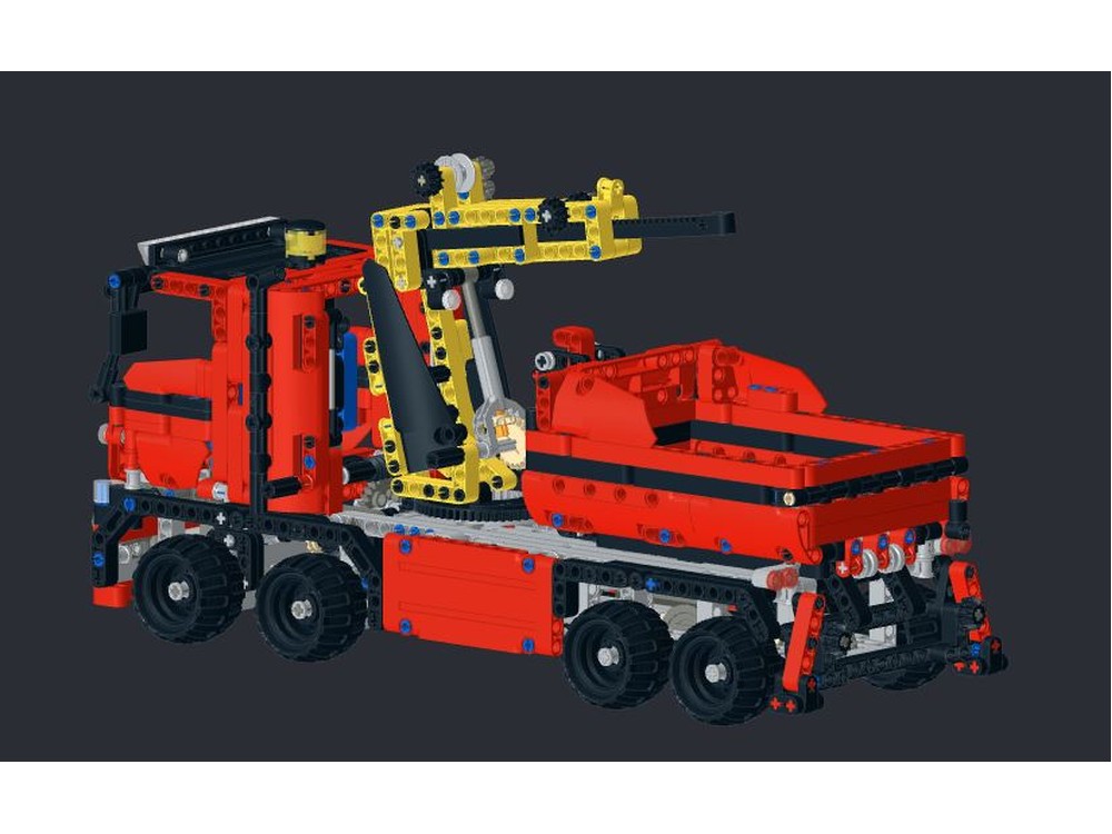 LEGO MOC Mini Crane Container Truck by ChrisBrickman | Rebrickable ...