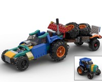 Hot rod with trailer