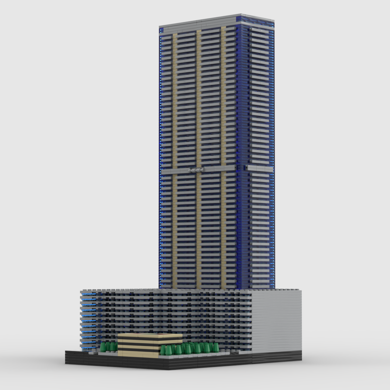 LEGO MOC Panorama Tower at 1/650th Scale by FunnyTacoBunny | Rebrickable - Build with