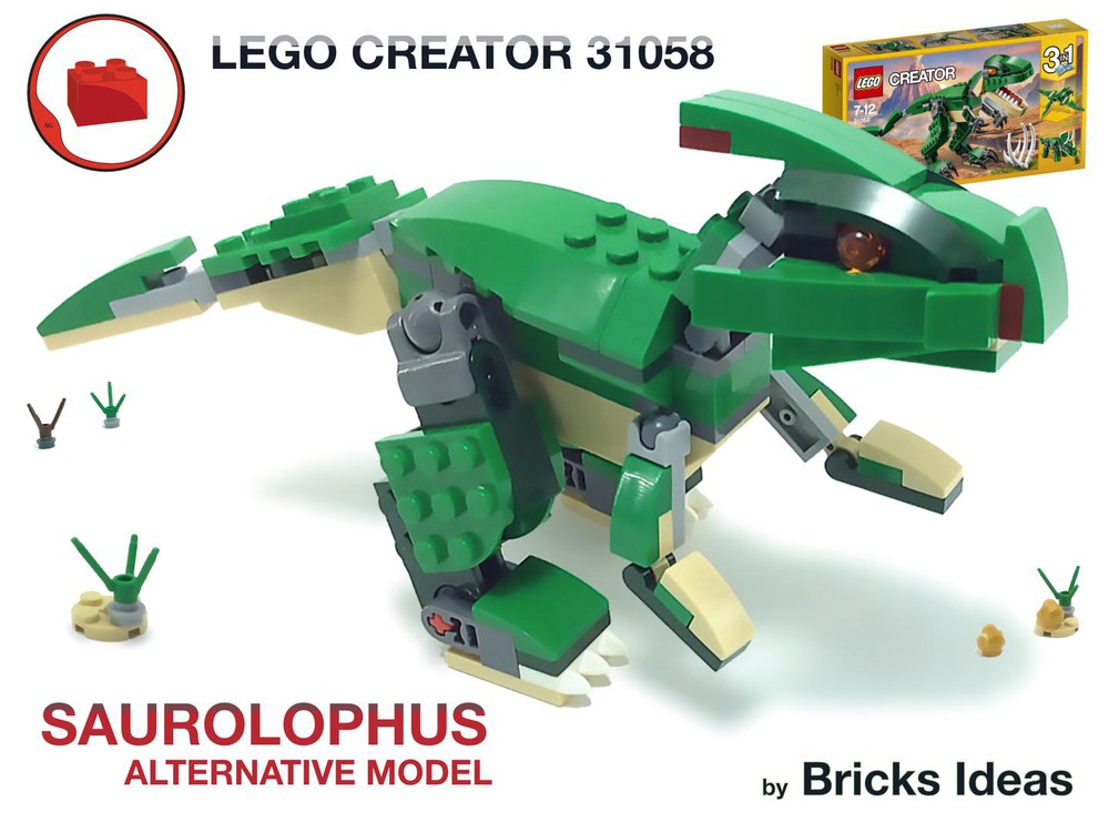 LEGO MOC Saurolophus Dinosaur - Lego Creator 31058 by Bricks | - Build with LEGO