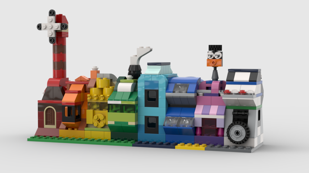 LEGO MOC 10696 Rainbow houses by Lenarex | Rebrickable - Build