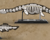 Alternative Fossils of a Plesiosaurus and an armoured Fish for the set: 21320 Dinosaur Fossils