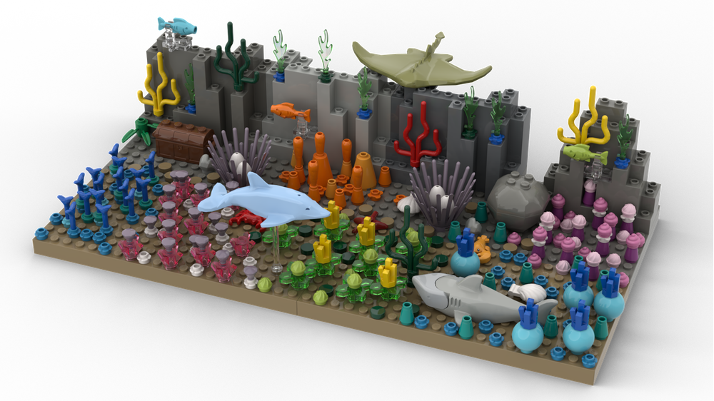 LEGO MOC Coral Reef by KristinaLegoMaker | Rebrickable - Build with LEGO