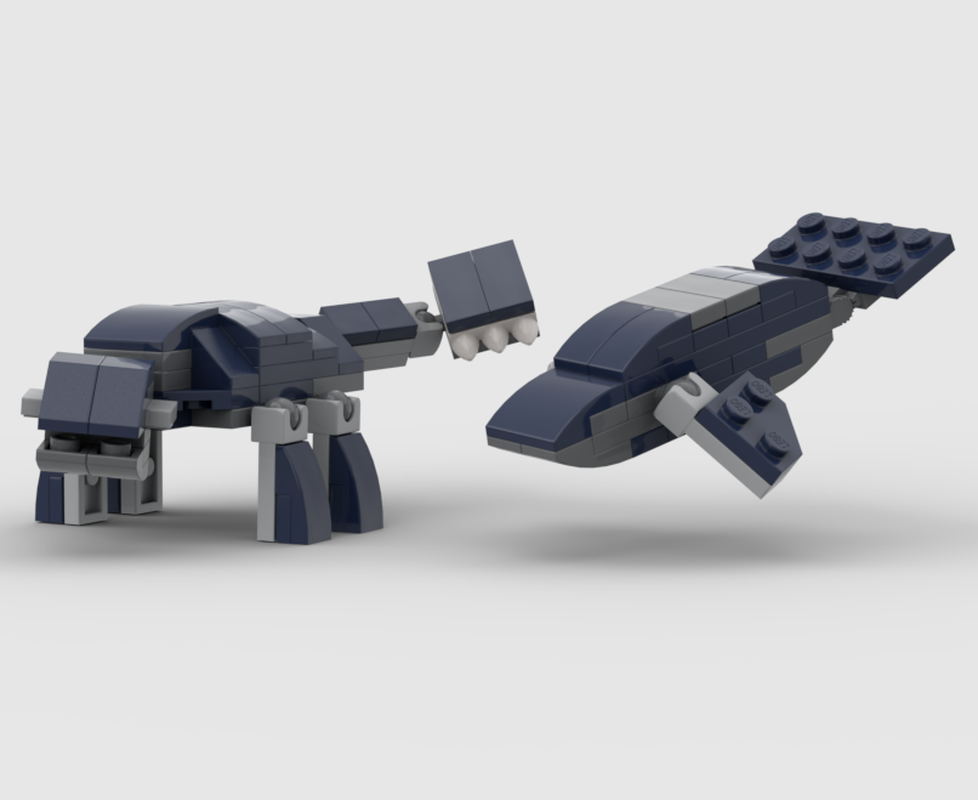 Lego Moc Ankylosaurus And Bluewhale By Zukasa Rebrickable Build With Lego 