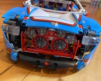 Exposed Cooling Fans Technic 42077 Rally Car - No Additional Parts Required
