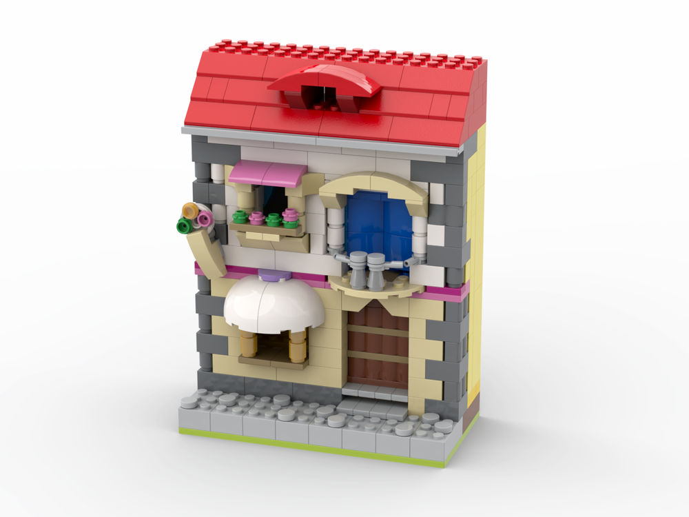 Lego Moc Ice Cream Parlor By Brickbrush | Rebrickable - Build With Lego