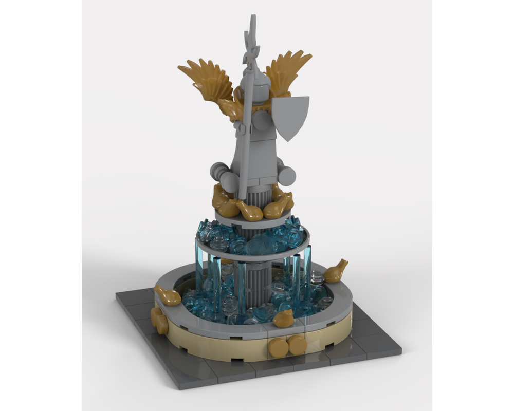 lego fountain moc