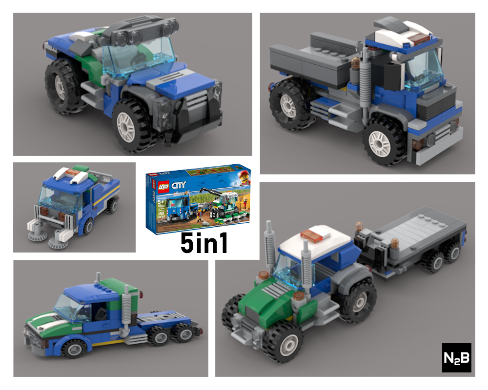 LEGO MOC Instructions Pack 5 in Alternative builds 60223 n2brick | Rebrickable - Build with