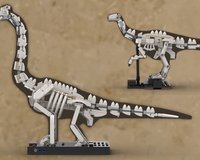 Brachiosaurus & Ornithomimida Skeleton - Alternative Build for 21320 Dinosaur Fossils