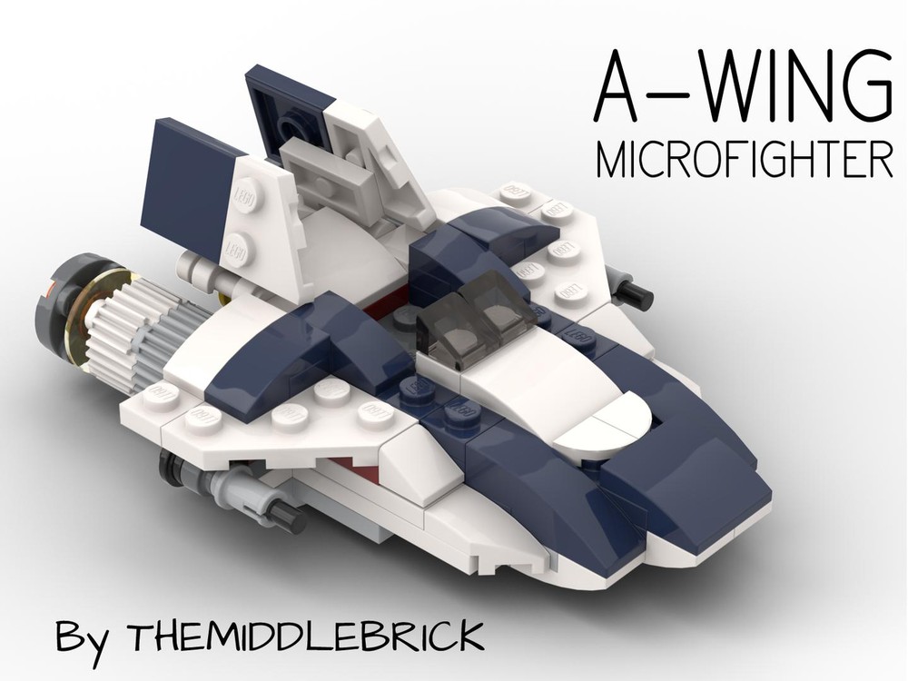 LEGO MOC Blue Squadron A-Wing microfighter by Themiddlebrick ...