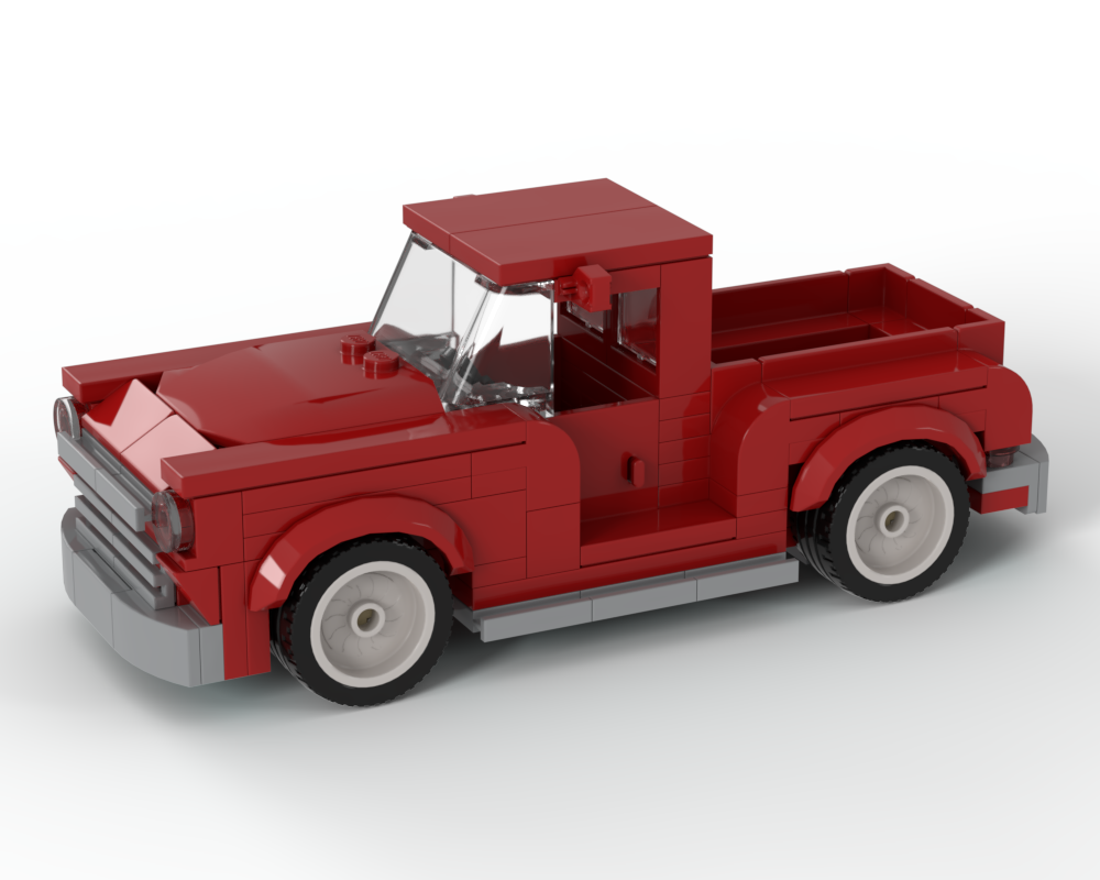 LEGO MOC SC 50's Stepside Utility, Red by legoautohaus