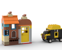 11004 Orange house and black-yellow car