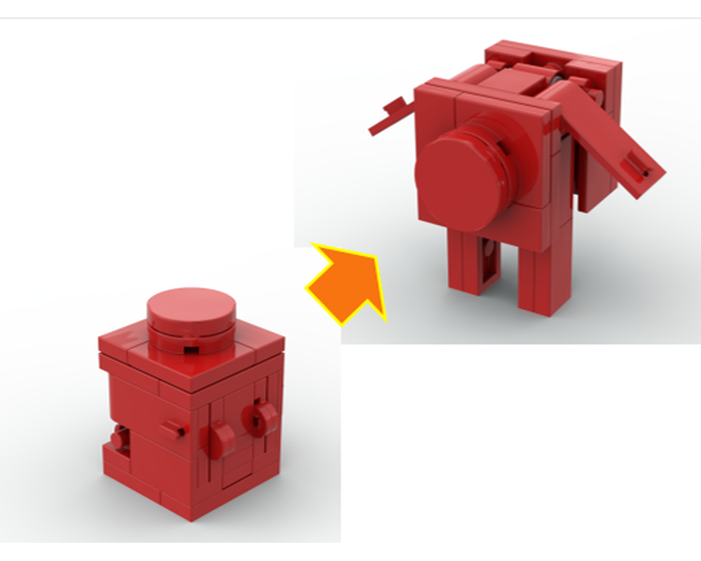 LEGO MOC 1x1 Brickformer (Red) by theorangebrick | Rebrickable - Build ...