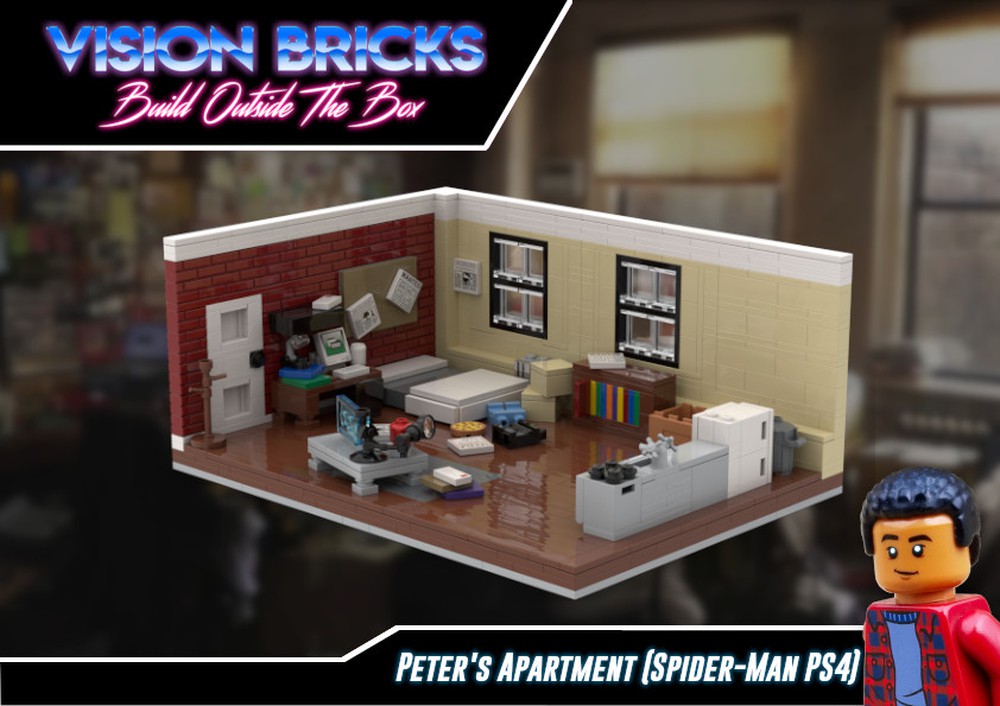 Addition Usikker vest LEGO MOC Peter Parker's Apartment (Spider-Man PS4) by Vision Bricks |  Rebrickable - Build with LEGO