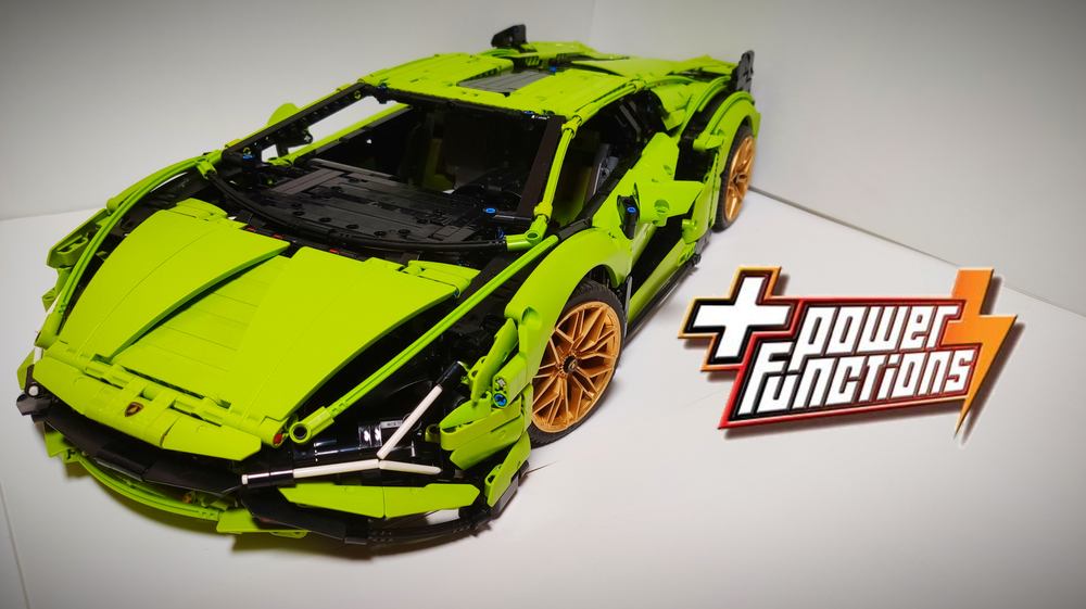 RC mod Lego Technic Lamborghini Sian FKP 37 42115 without taking the car  apart