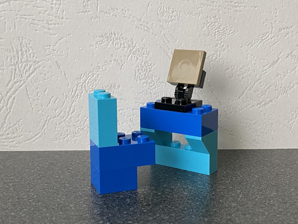 LEGO MOC Computer Desk + Chair By Sylvie | Rebrickable - Build With LEGO