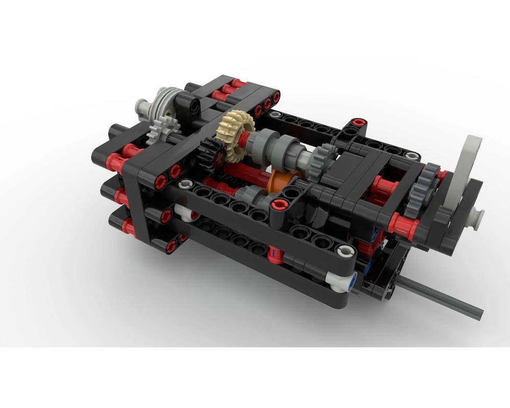 LEGO MOC 4 Speed Gearbox by TechnicBrickPower Rebrickable Build