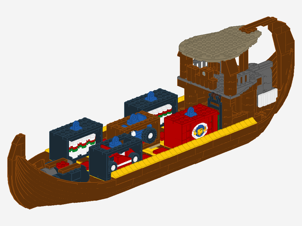 LEGO MOC Viking Line Container Ship by Antarctica Rebrickable Build