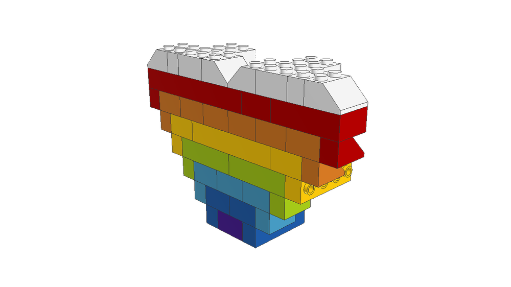 Rainbow Heart with Instructions Build Your Own with LEGO® Bricks -   Italia