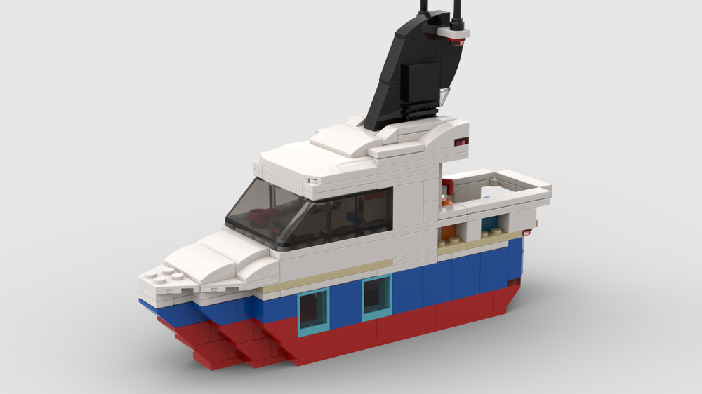 mini yacht lego