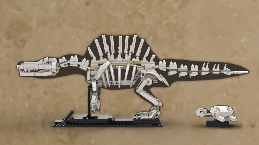 LEGO MOC Spinosaurus Skeleton + Sea Turtle - Alternative Build for Dinosaur Fossils by S7evinDE Rebrickable - Build with