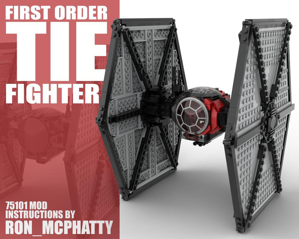 MOC First Order TIE Fighter set 75101 MOD ron_mcphatty Rebrickable - Build with LEGO