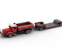 Side Dumper Truck with Low Loader Trailer "Büssing" ( 42098 C-Model)