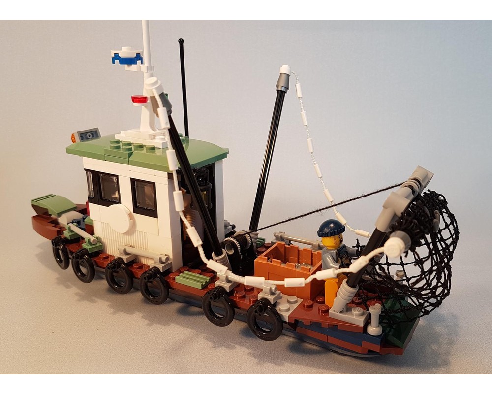 LEGO MOC Small Fishing Trawler by fidi70 Rebrickable Build with LEGO