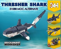 MARINE1227 　3点　まとめ商品 LEGO MOC Thresher Shark 31088 Alternate by bricksmartworkshop