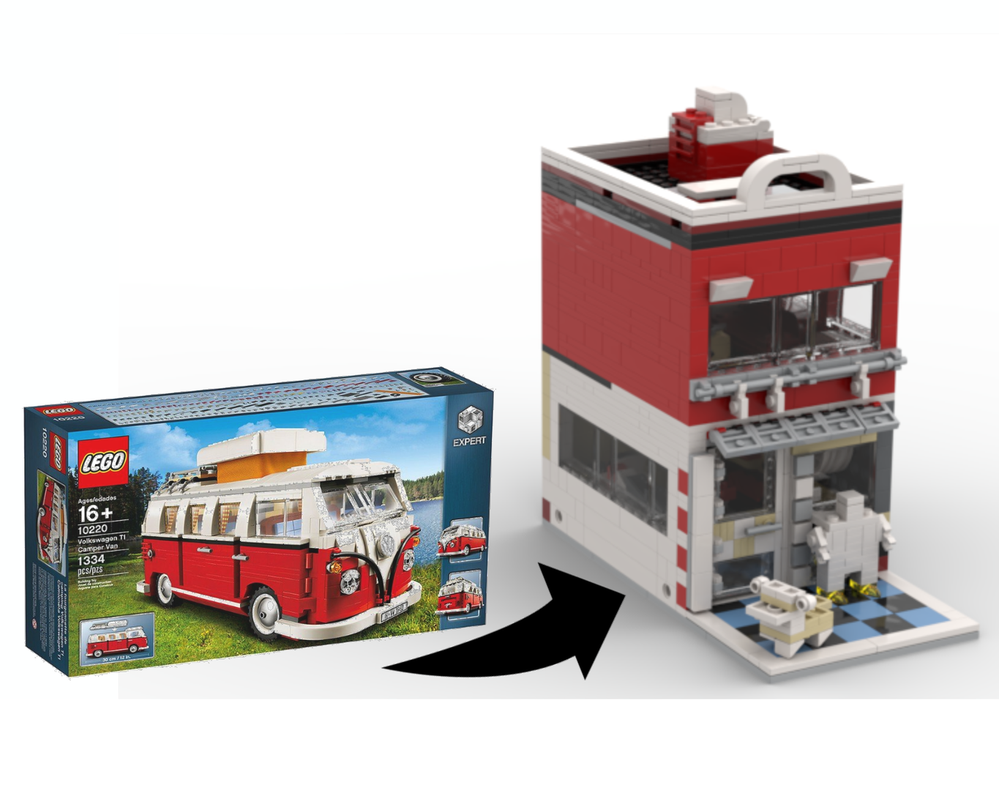 LEGO MOC 10220 (B Model) Modularized VM T1 Van by beewiks | Rebrickable - Build LEGO