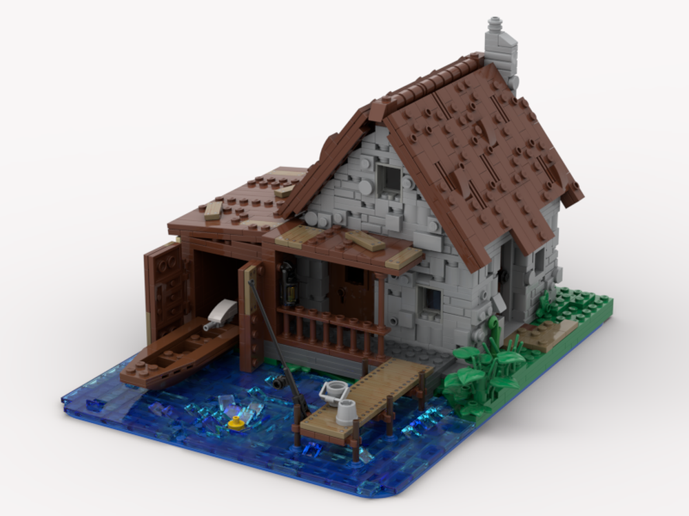 LEGO MOC Fishing Cabin by Chricki | Rebrickable - Build with LEGO
