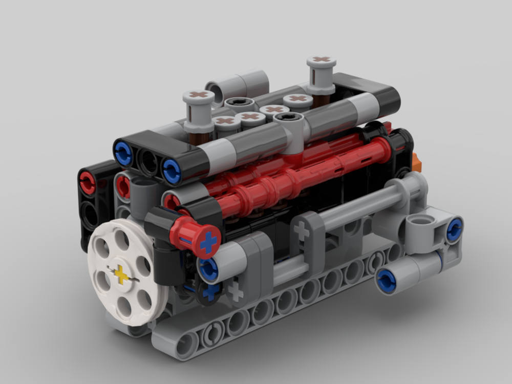 LEGO MOC 42093 and 42103 Combined Model: Mack M10 I6 Engine by ExtremeGaming17 | Rebrickable Build with LEGO