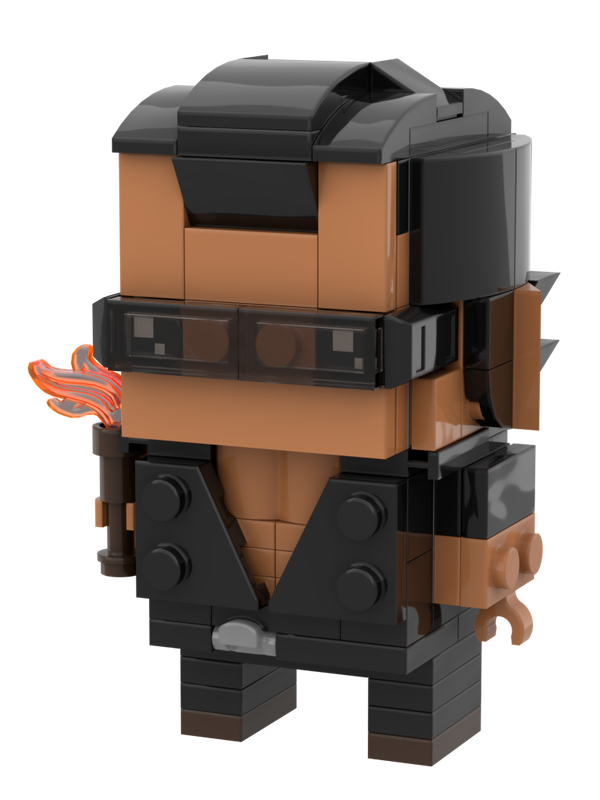 MOC Ian Malcom (Jurassic Park) Brickheadz by FMbricks Rebrickable Build with LEGO
