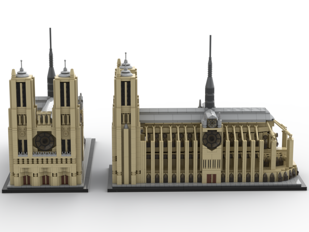 MOC Notre-Dame de Paris - Architecture style by | Rebrickable - Build with LEGO