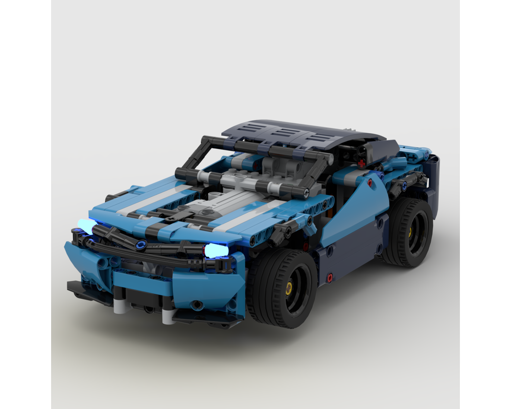 LEGO MOC mini blue RC car by legoz Rebrickable Build