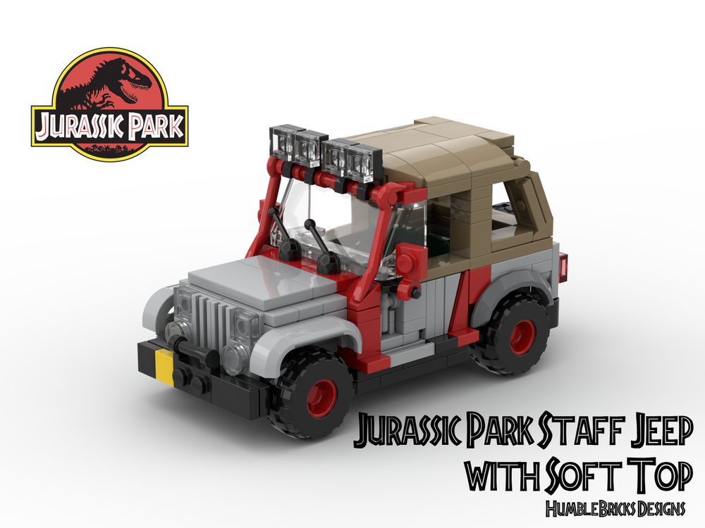 LEGO MOC Jurassic Park Staff Jeep with Soft Top by Miro | Rebrickable ...