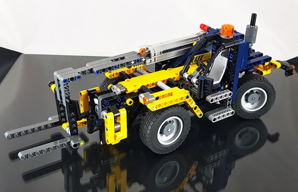 LEGO MOC 42079 C model - Telehandler forklift by Dyens Creations | Rebrickable Build with LEGO