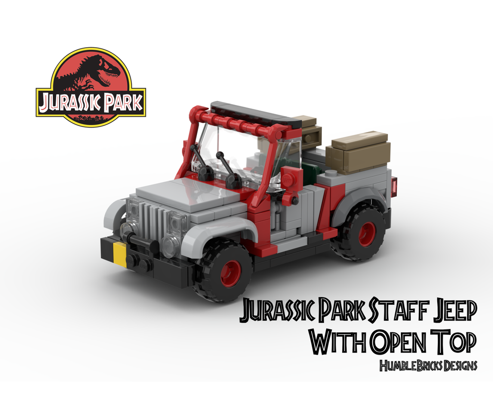 Lego Moc Jurassic Park Staff Jeep With Open Top By Miro Rebrickable Build With Lego 1281