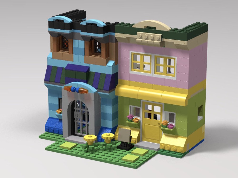 LEGO MOC 10698 Bar and Jeweler Store in a Town House by Moe Brickman ...