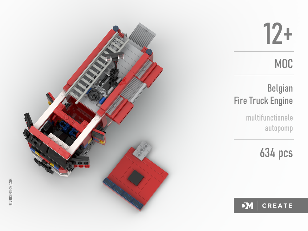 LEGO MOC MOC - Belgian Fire Truck Engine (multifunctionele autopomp) by ...