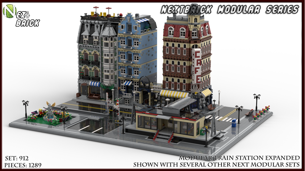 LEGO MOC-48710 NEXTBrick System Modular Train Station by CyberLogic ...