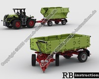 Side tipper trailer for Claas Xerion 5000 or Fastrac (Seitenkipper Anhänger)